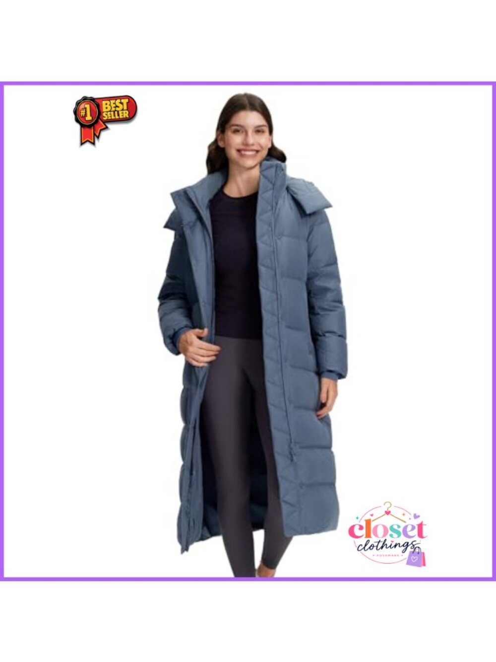 Women's Long Down Parka 650 Fill Winter Coat Graphene Heat Retention